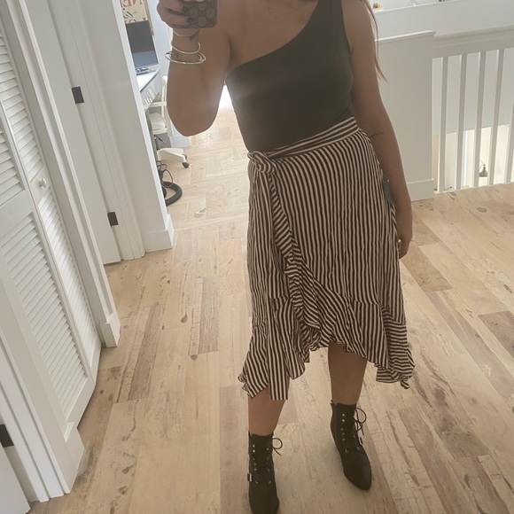 Faithfull the Brand Tramonti Striped wrap skirt M - Picture 8 of 16